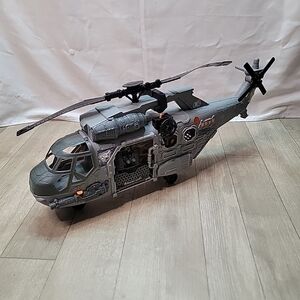 Stealth Gray Military Helicopter Action Figure
